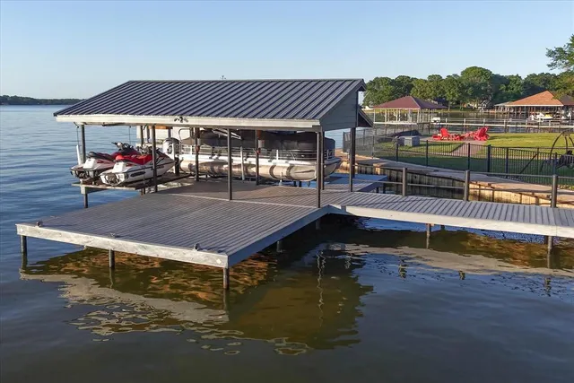 a terrace with a bench