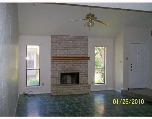 a view of an entryway with a window