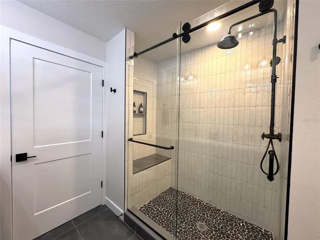 a view of a lake with a big yard