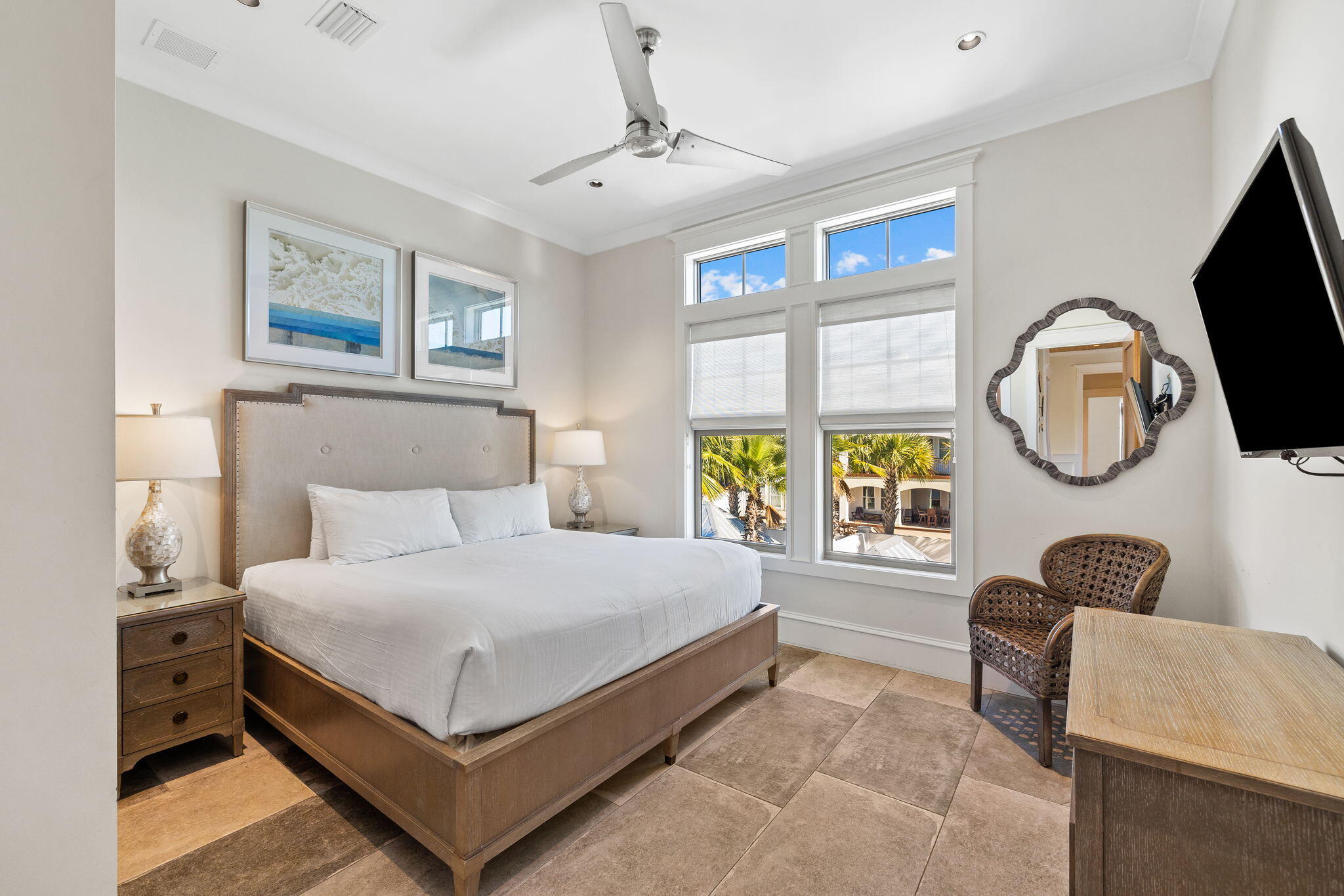 89 Shirah Street Destin, FL 32541 - Photo 31 of 69 a bedroom with a bed a mirror on dresser and a window