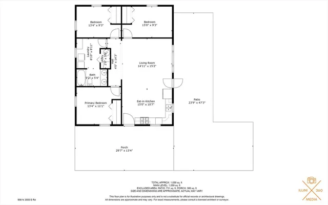 a view of a house with toys and trees