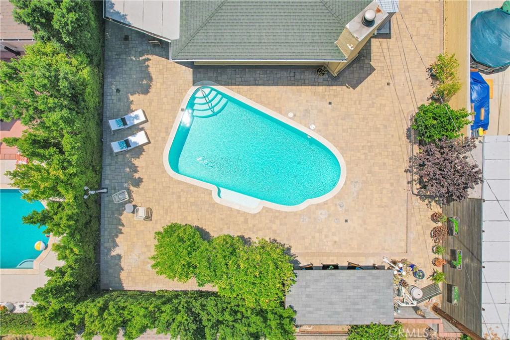 2395 Cooley Place Pasadena, CA 91104 - Photo 37 of 46 an aerial view of a house with a swimming pool