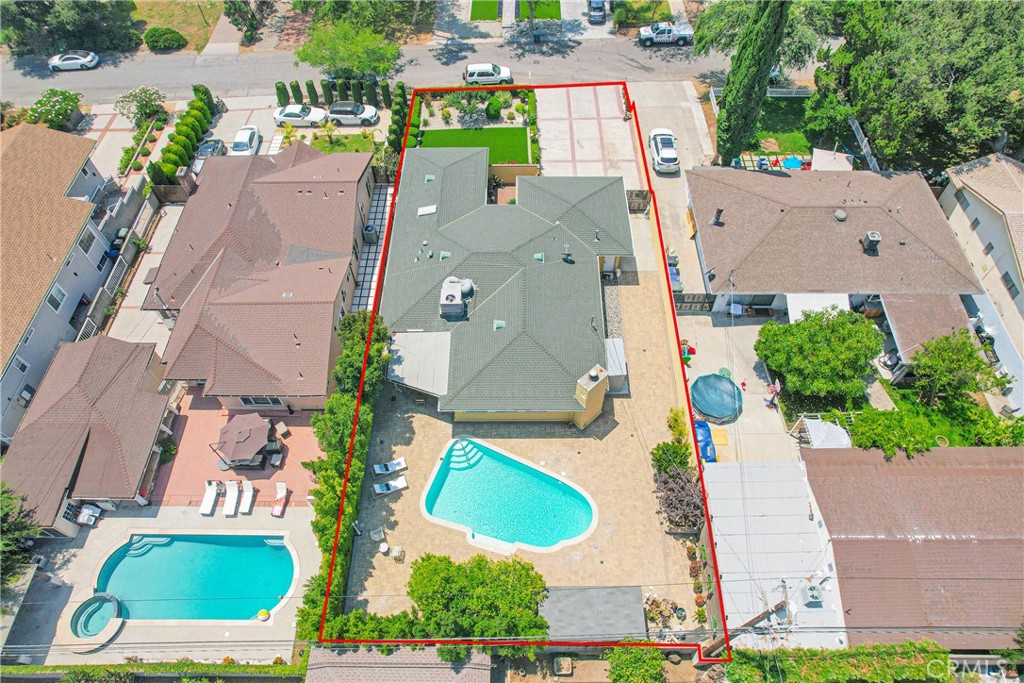 2395 Cooley Place Pasadena, CA 91104 - Photo 38 of 46 an aerial view of a house with a yard and lake view