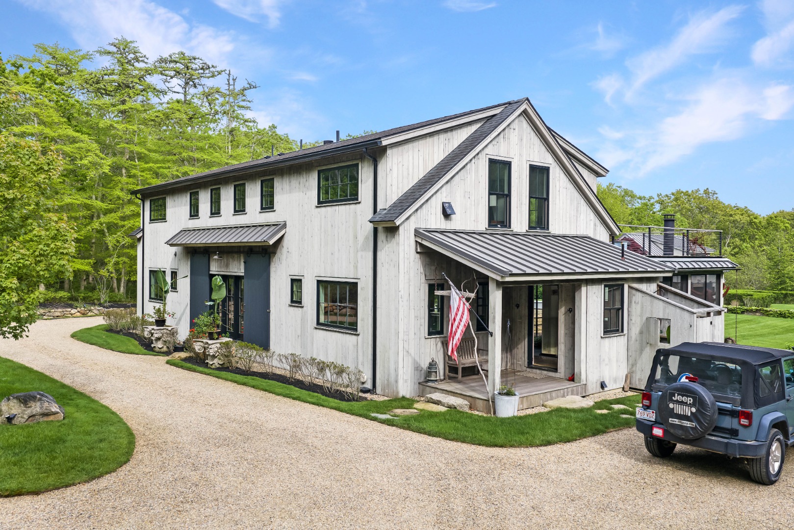 9 Ridge Hill Road Chilmark, MA 02535 - Photo 3 of 48 With a Yankee Barn post and beam home