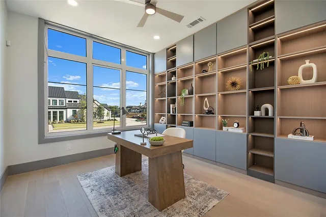 a view of closet with empty racks