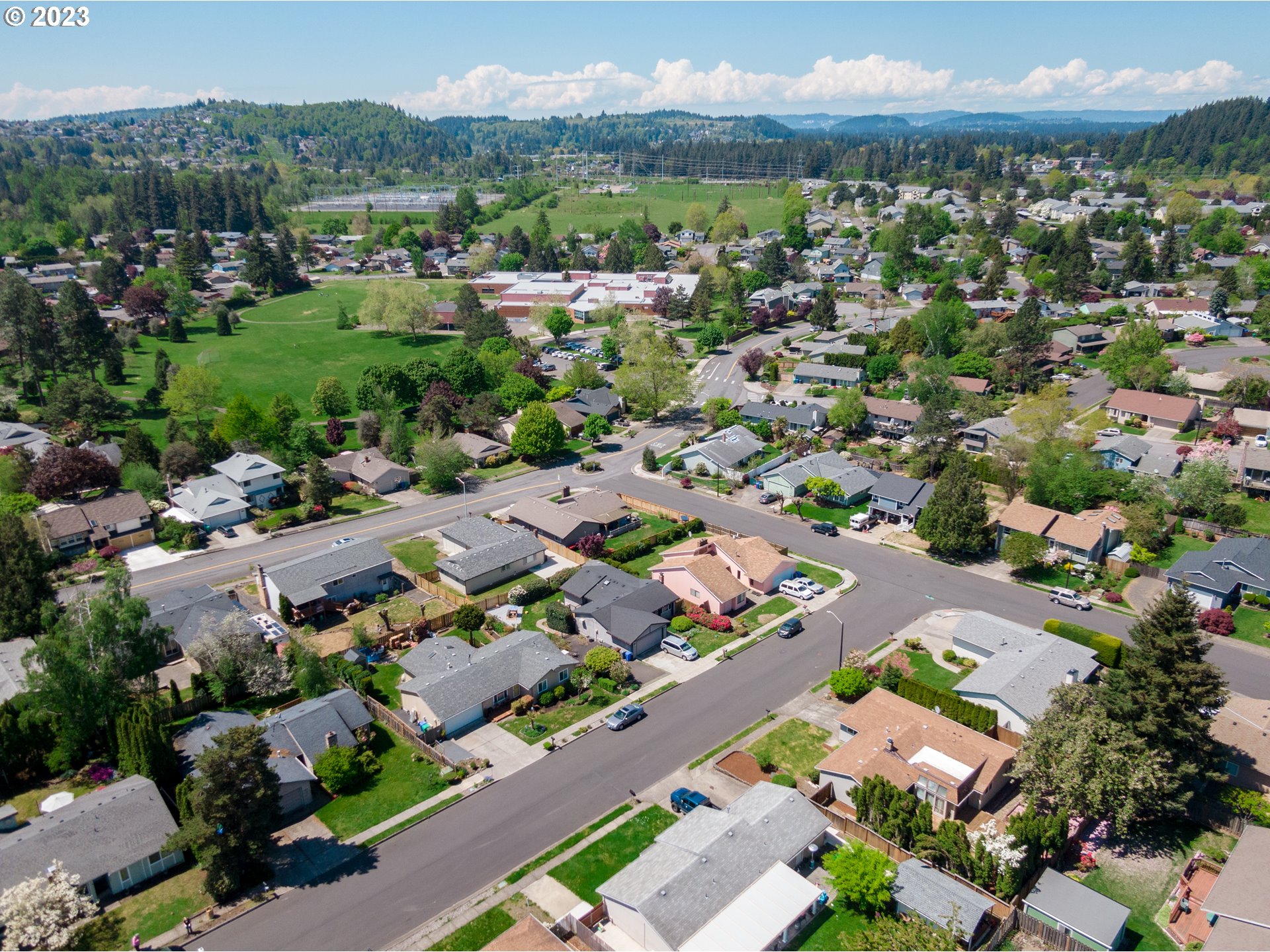 1857 Southwest 5th Street Gresham, OR 97080 - Photo 38 of 40 an aerial view of a city with lots of residential buildings