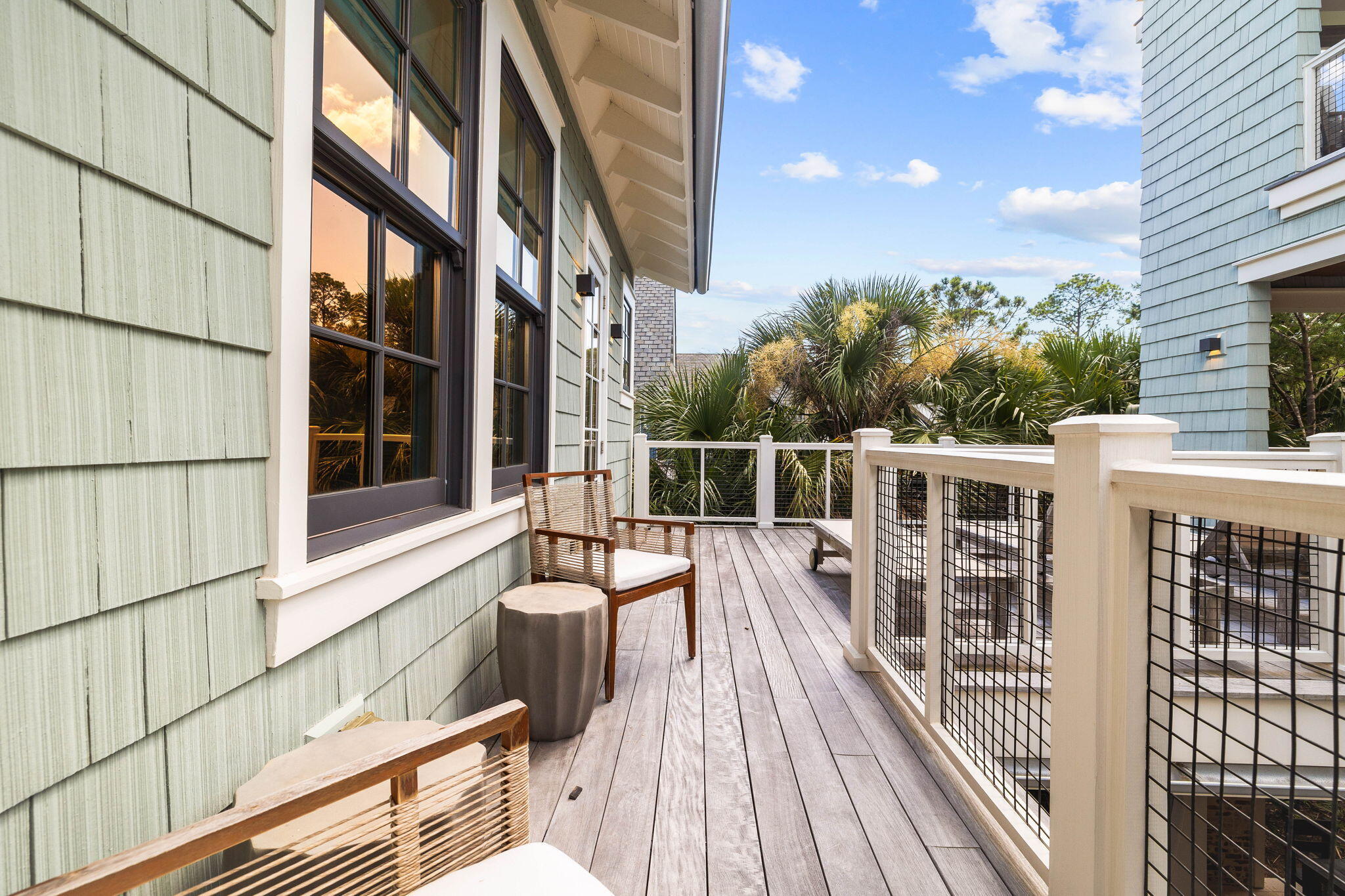 58 Coopersmith Ln Inlet Beach Inlet Beach, FL 32461 - Photo 84 of 130 a view of a balcony with wooden floor and fence