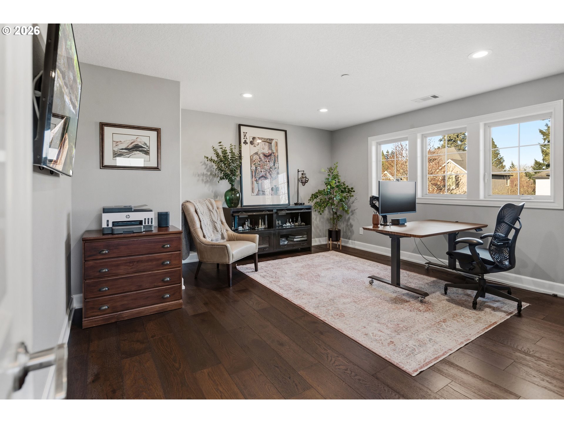 2545 Northwest 12th Circle Camas, WA 98607 - Photo 30 of 46 a living room with furniture and a wooden floor