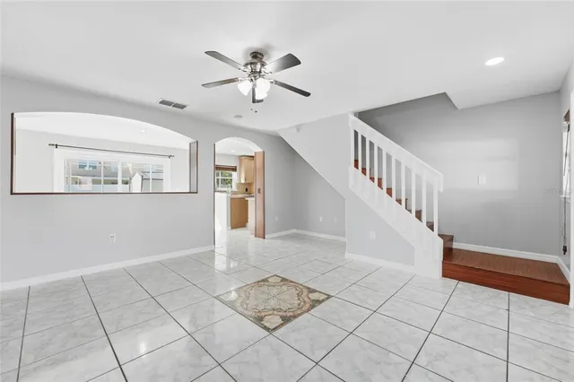a view of entryway and hall with a window