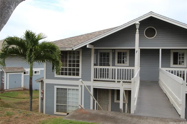 a front view of a house with balcony