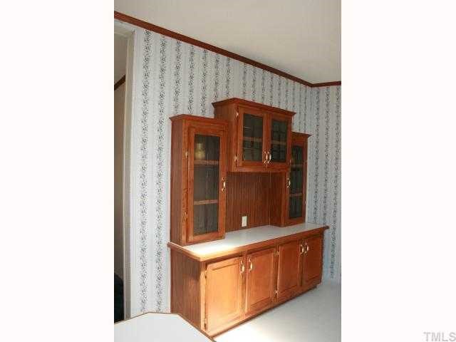 Huilt in hutch in dining area of kitchen