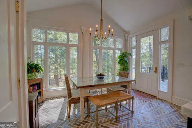 a bathroom with a shower and toilet