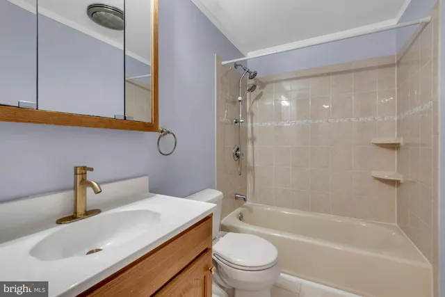a bathroom with a sink toilet vanity and shower