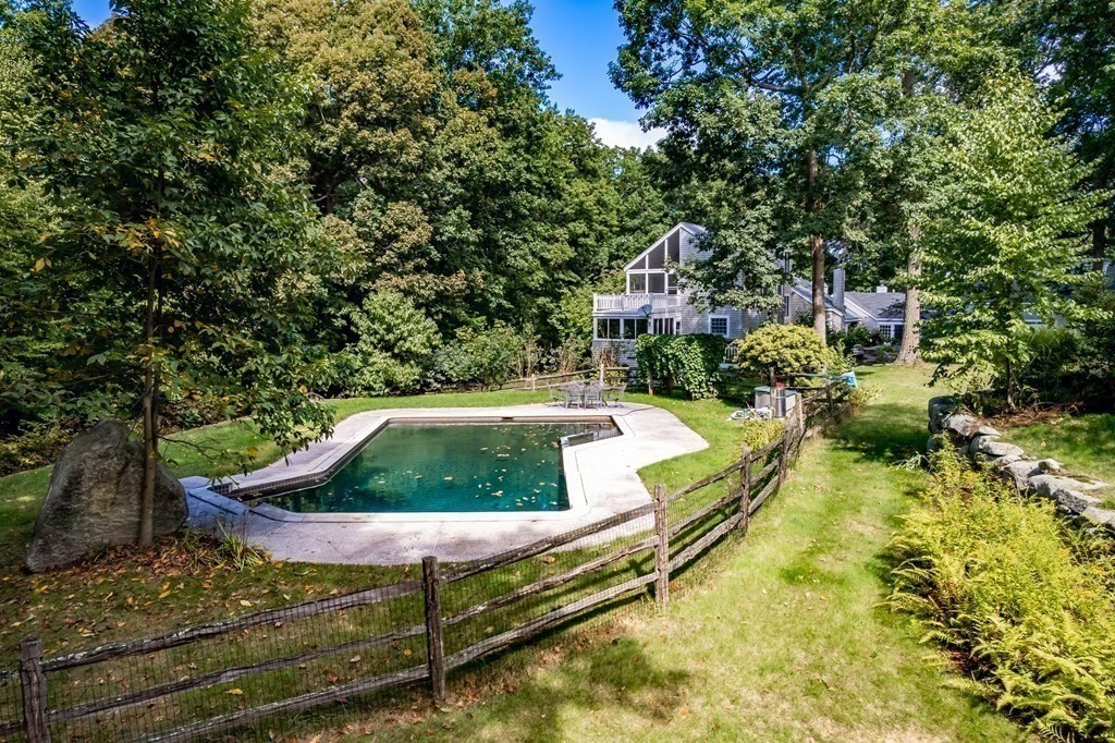 18 South Shaker Road Harvard, MA 01451 - Photo 27 of 36 a view of a swimming pool with a garden