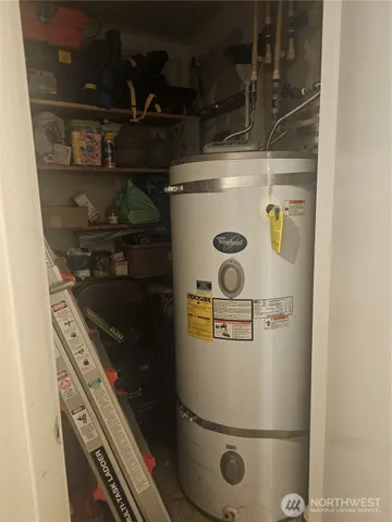 a close view of water heater room