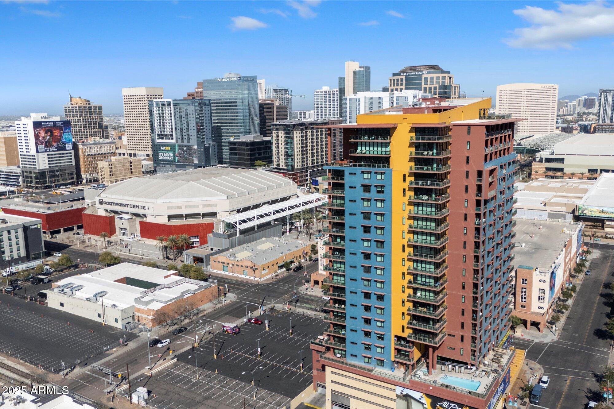 310 South 4th Street, Unit 908 Phoenix, AZ 85004 - Photo 37 of 44 a city view with tall buildings