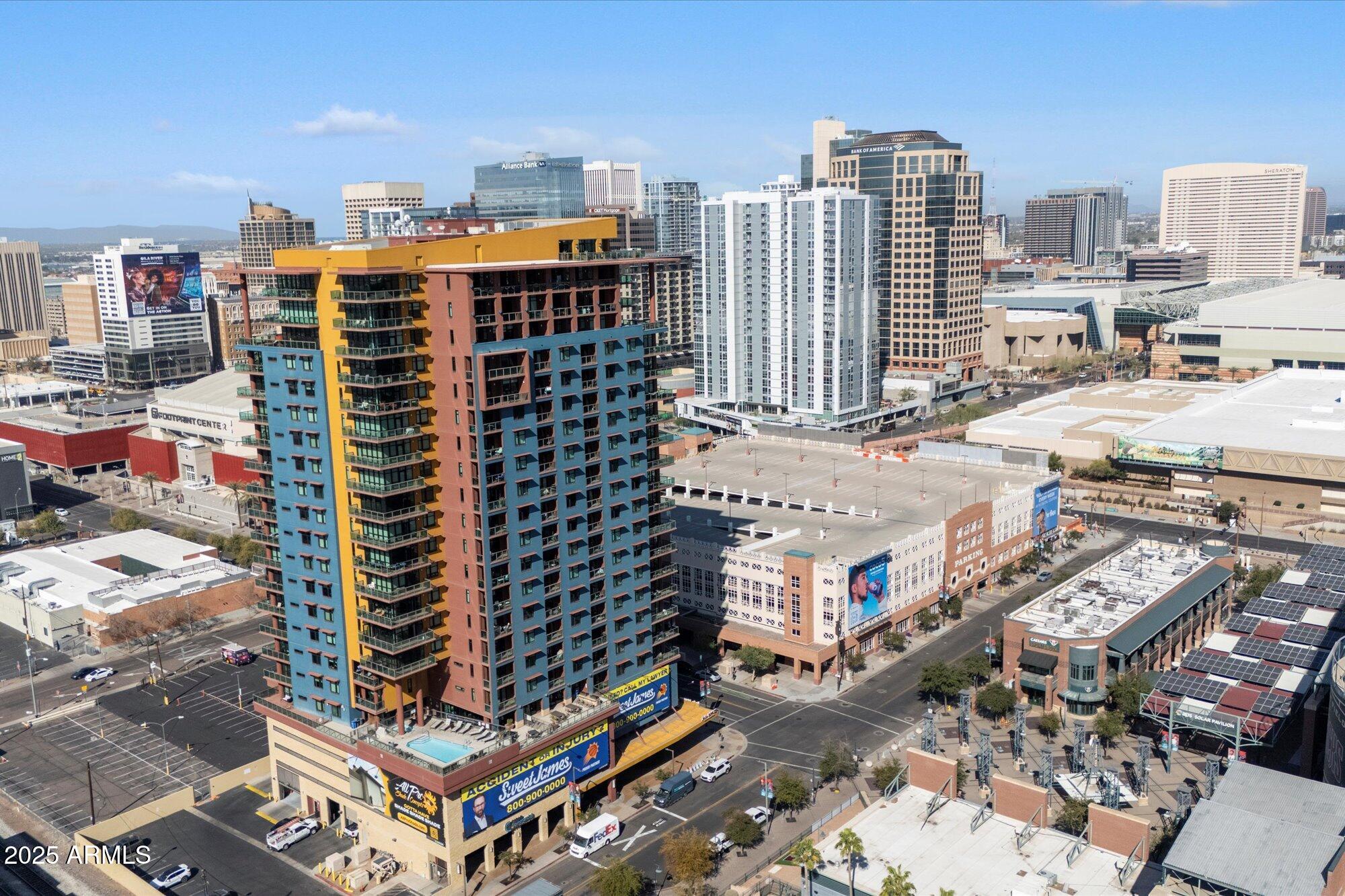 310 South 4th Street, Unit 908 Phoenix, AZ 85004 - Photo 42 of 44 a city view with tall buildings