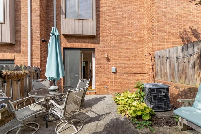 a picture of a bench in front of a door