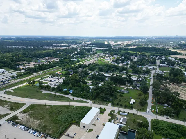 an aerial view of multiple house