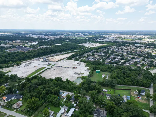 an aerial view of multiple house