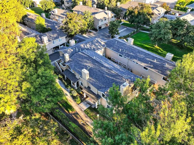 a view of a garden with an outdoor space