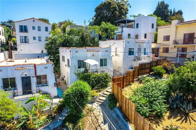 a aerial view of city