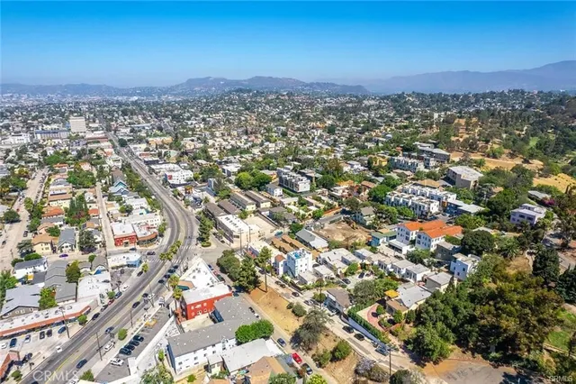 an aerial view of multiple house