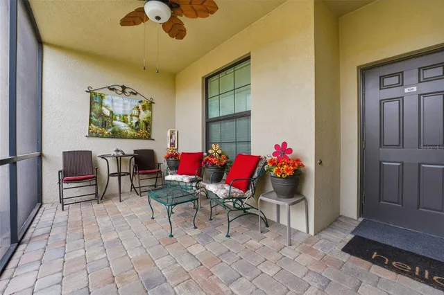 a room with furniture