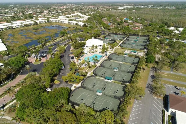 an aerial view of a city