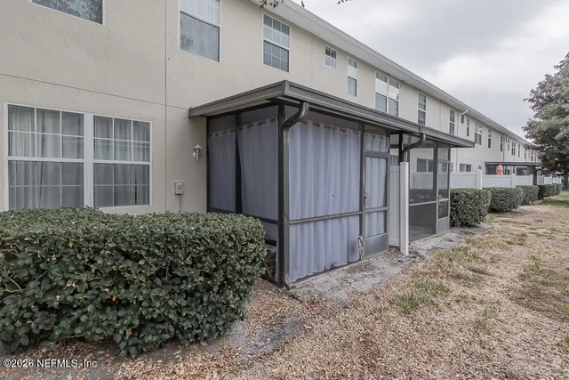 a backyard of a house