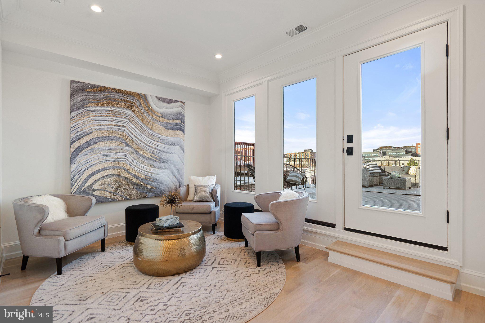 634 F Street Northeast Washington, DC 20002 - Photo 38 of 57 a living room with furniture and a potted plant
