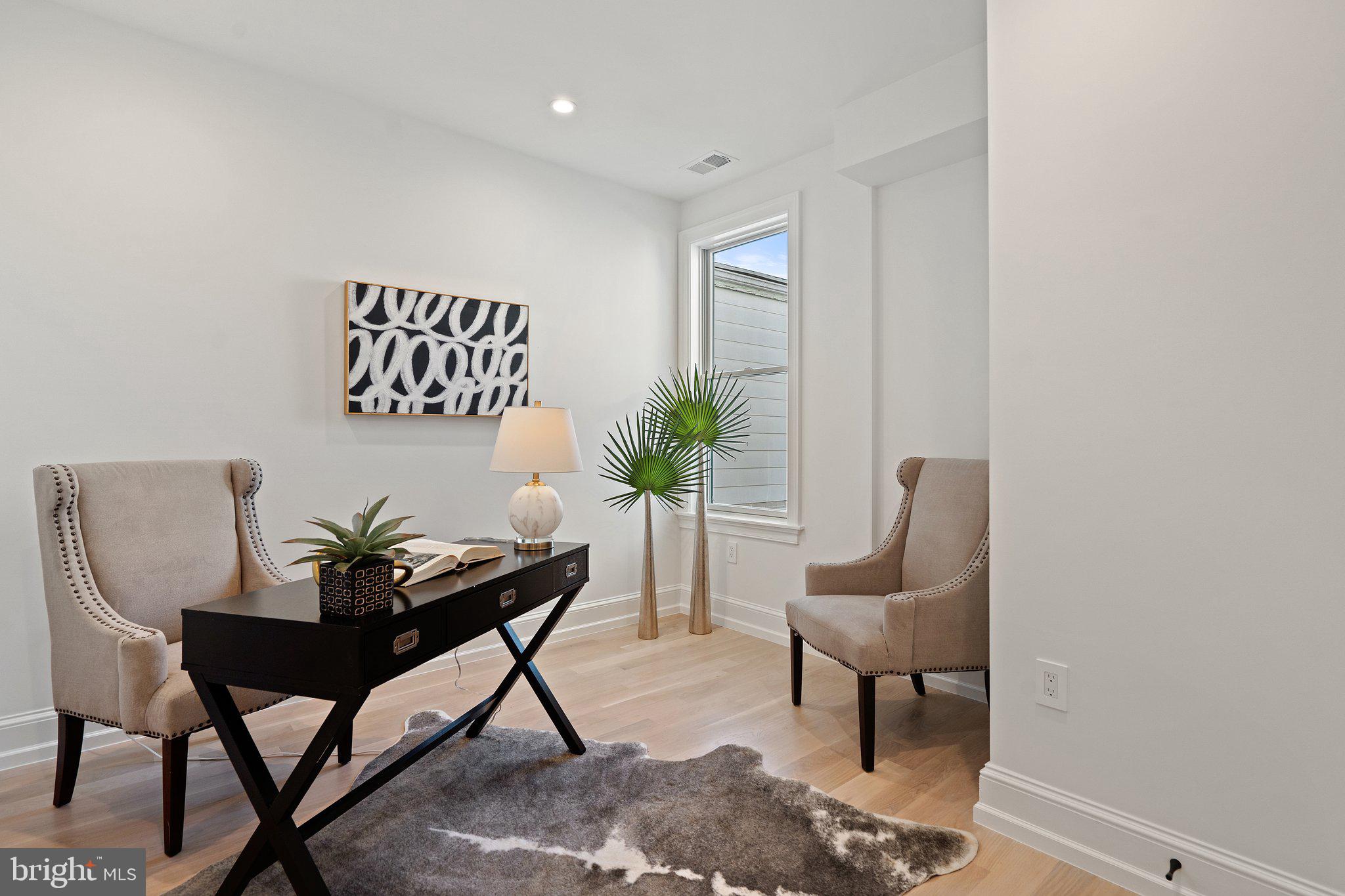 634 F Street Northeast Washington, DC 20002 - Photo 44 of 57 a living room with furniture and a potted plant