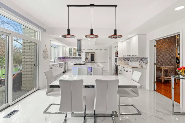 a view of a sink and a mirror