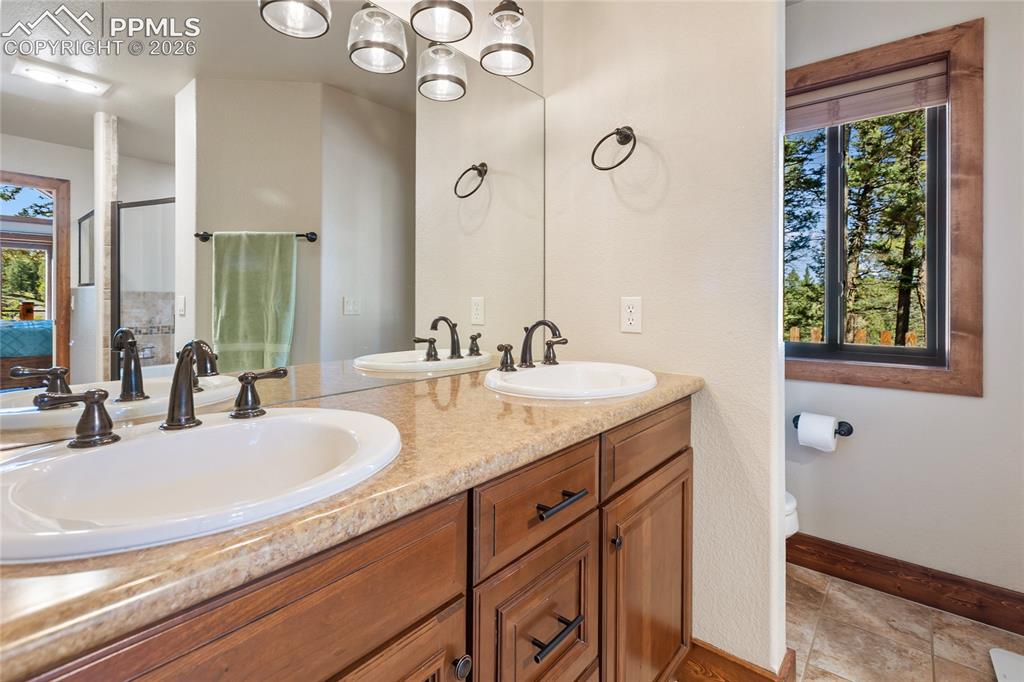 80 Feldspar Road Florissant, CO 80816 - Photo 13 of 31 Main level Primary bath...very spacious!