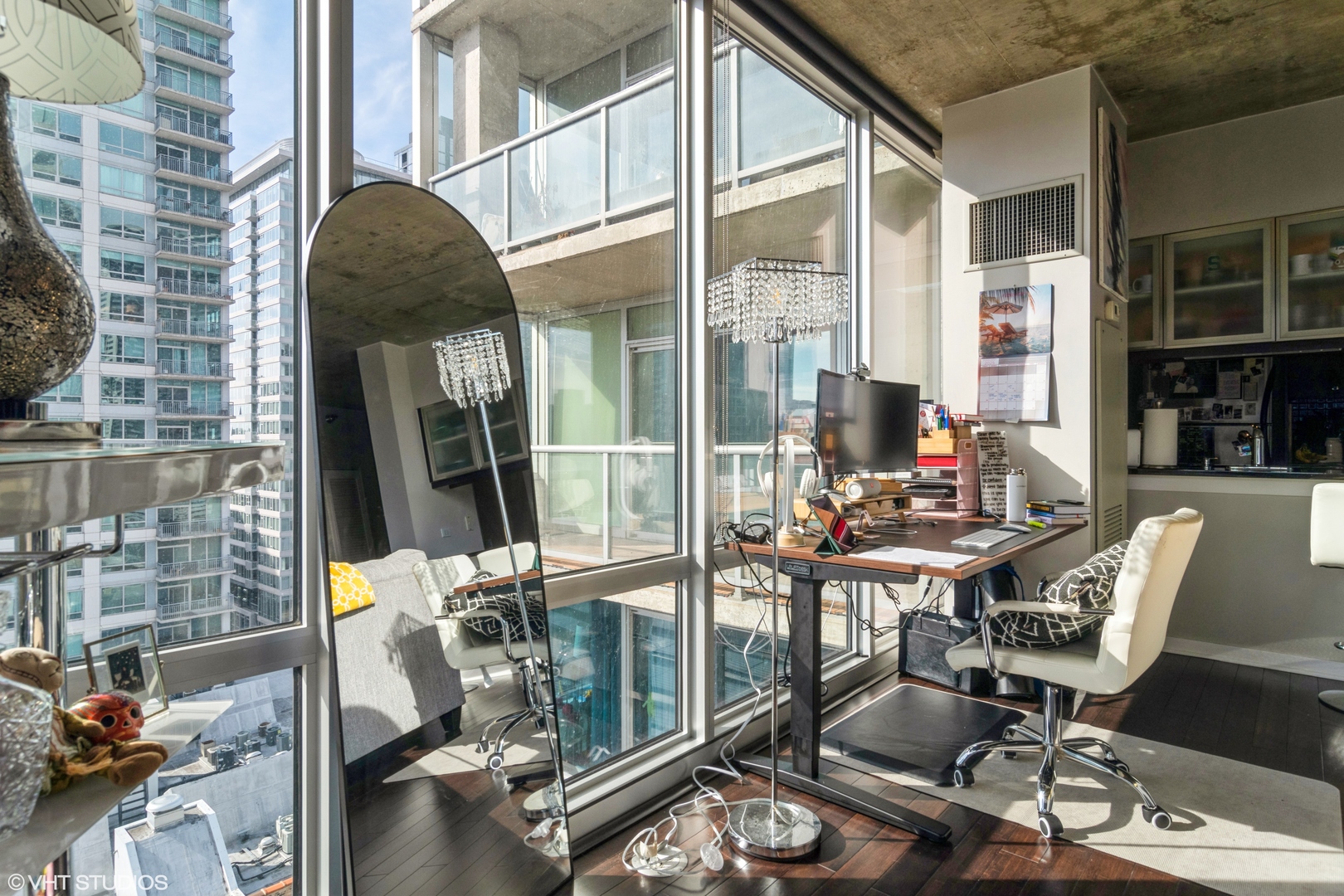 611 South Wells Street, Unit 1608 Chicago, IL 60607 - Photo 13 of 15 a view of balcony with workspace