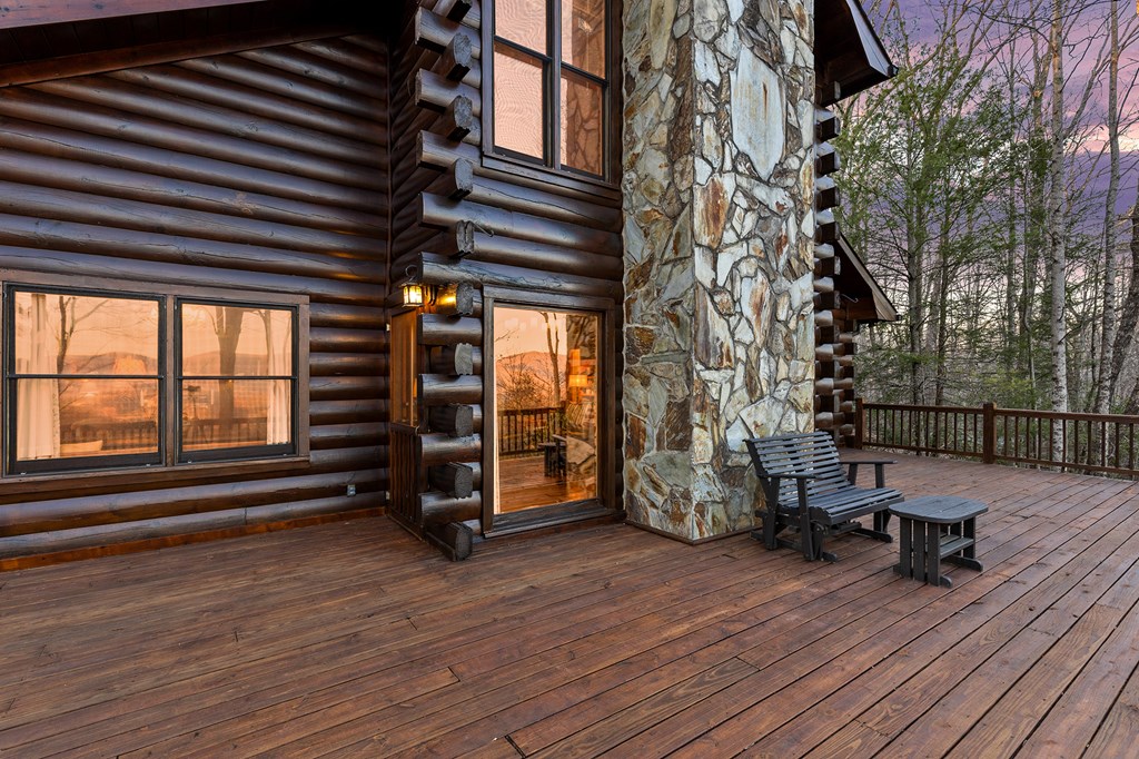 20 Broken Arrow Path Blue Ridge, GA 30513 - Photo 53 of 58 a view of outdoor space with wooden floor and stairs