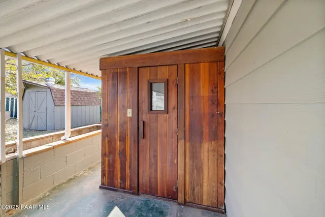 a view of front door