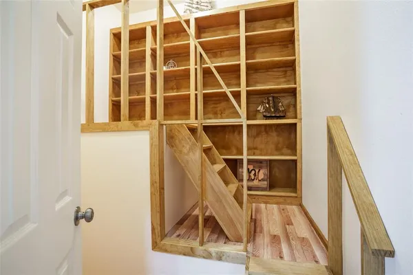 a view of a house with a large window