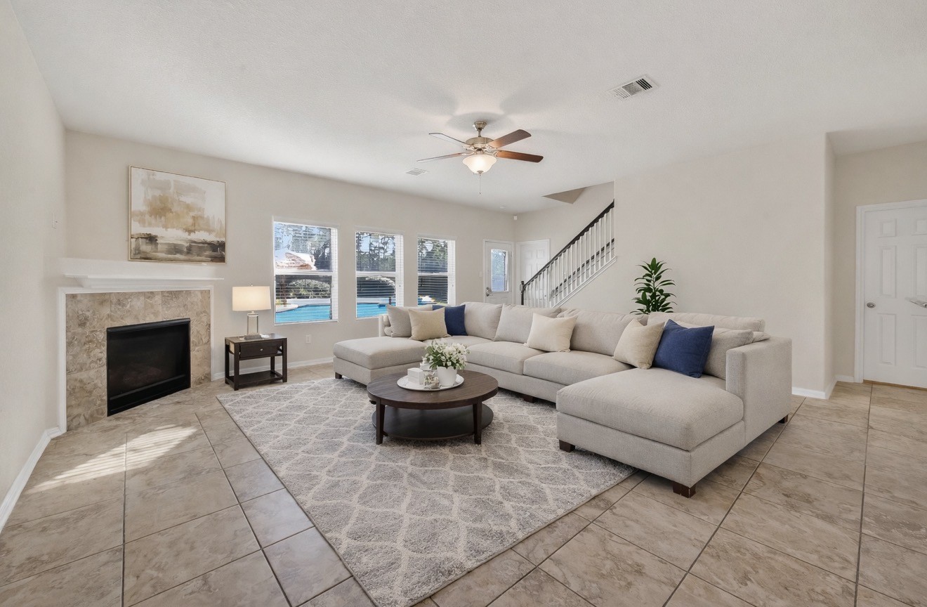 2672 Magnolia Fair Way Spring, TX 77386 - Photo 25 of 49 Living room shown with virtual staging to illustrate design potential.