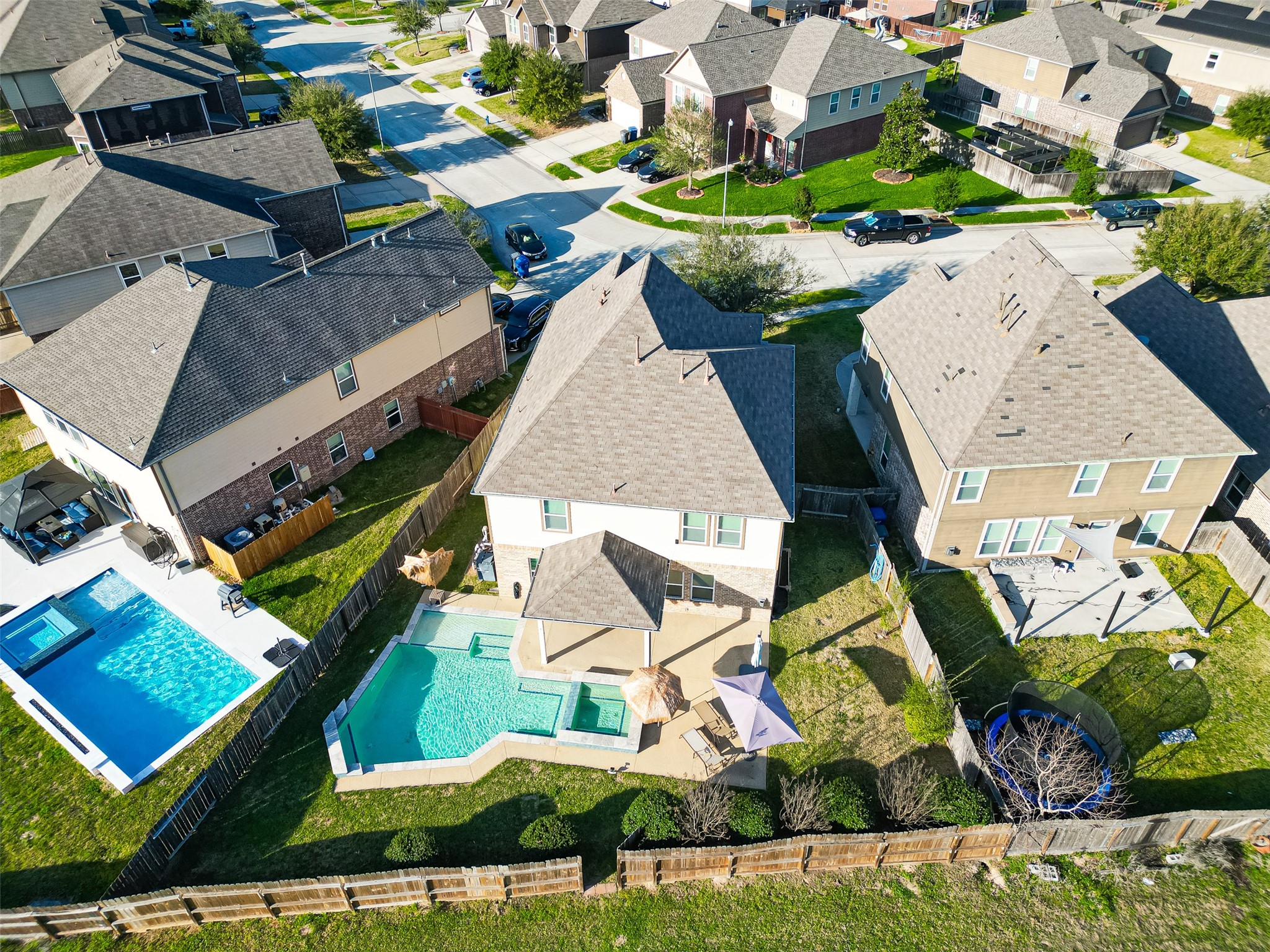 2672 Magnolia Fair Way Spring, TX 77386 - Photo 47 of 49 Aerial view with pool.