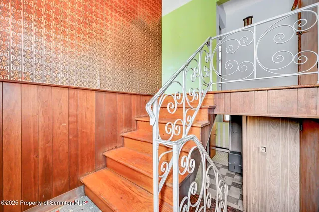 a view of a room with door