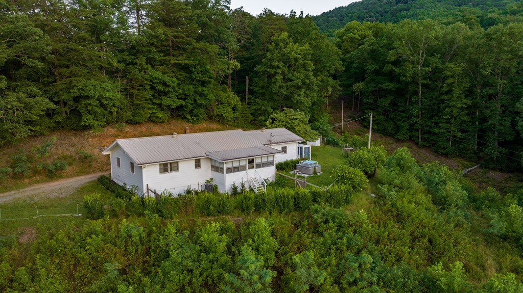 588 Pinetree Road Blue Ridge, GA 30513 - Photo 2 of 54 an aerial view of residential house with outdoor space and trees all around