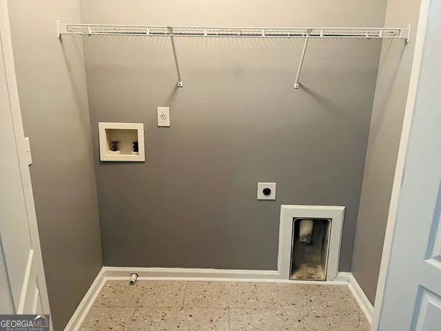 a view of small space with empty racks