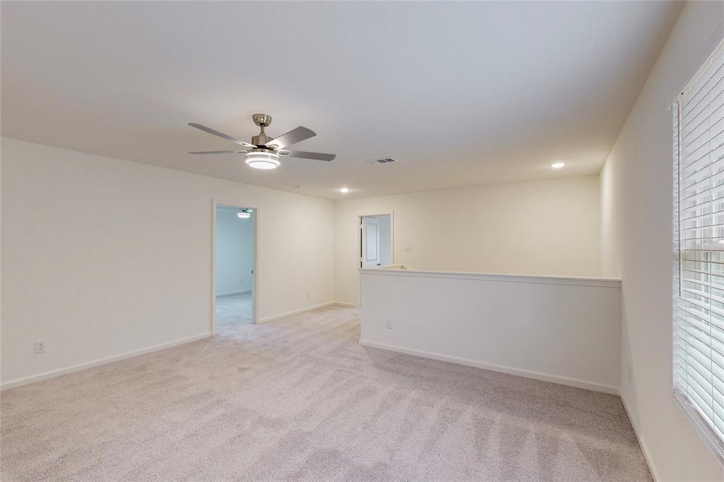 417 Madison Way Princeton, TX 75407 - Photo 25 of 40 Spare room with light colored carpet, recessed lighting, and a ceiling fan