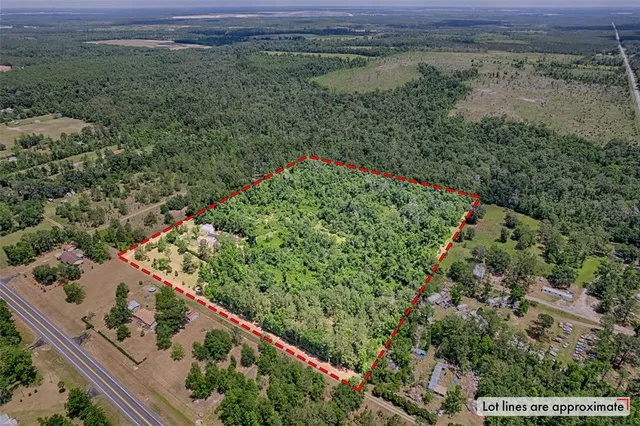 a view of a yard with an outdoor space