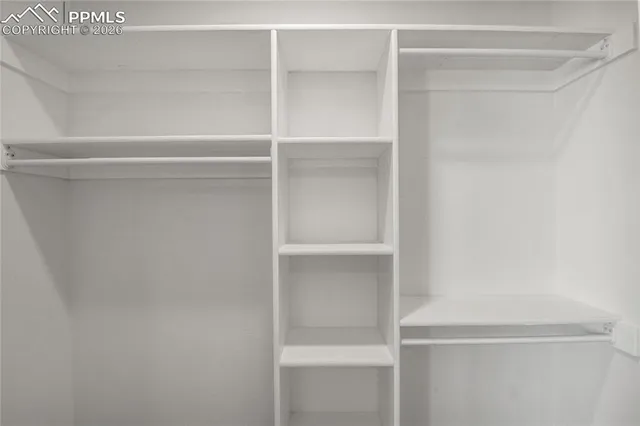 a close view of closet