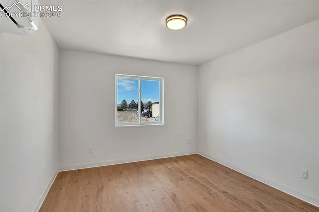 an empty room with a window