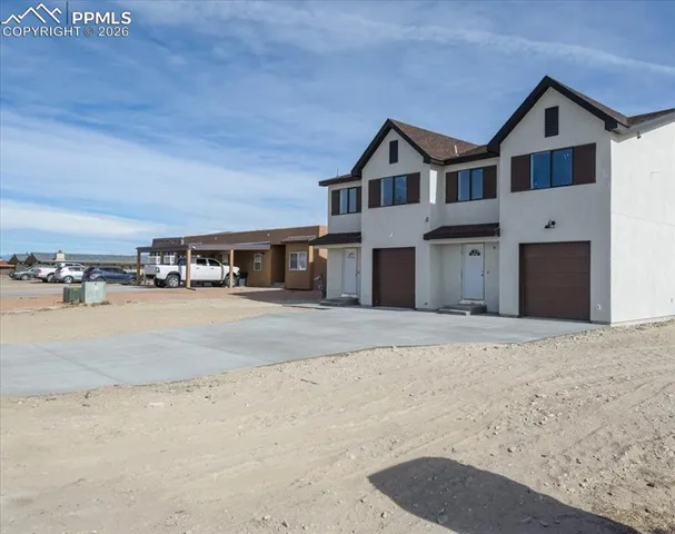 a view of a house with a outdoor space