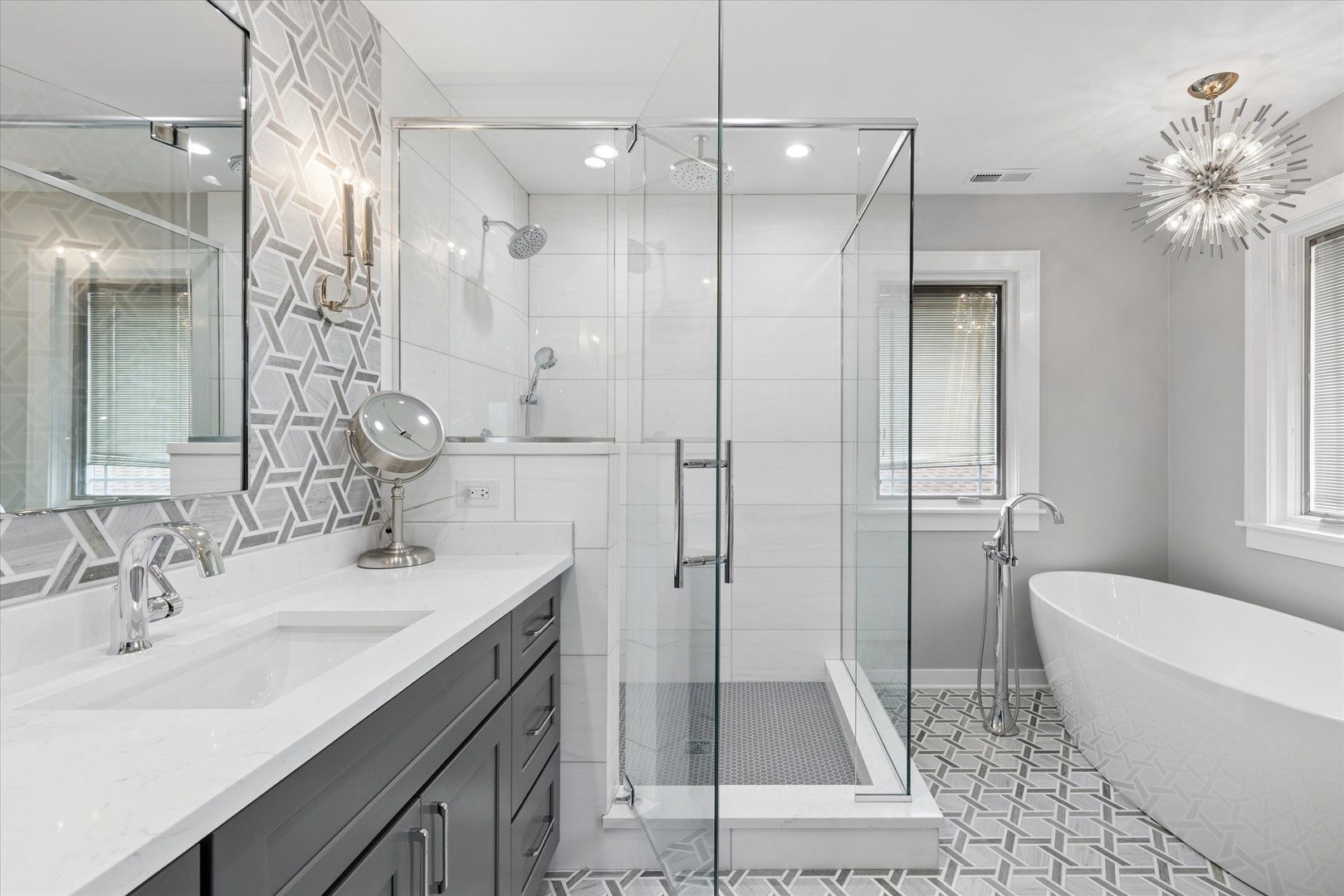 346 South Street Elmhurst, IL 60126 - Photo 21 of 43 a bathroom with a sink a toilet and shower