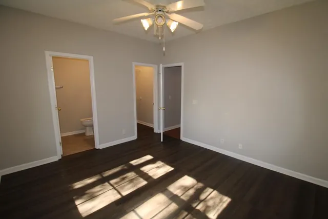 a view of entryway with wooden floor